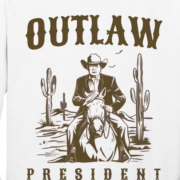 President Trump Western Donald Trump Cowboy Long Sleeve Shirt