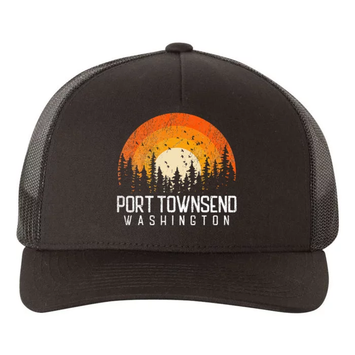 Port Townsend Washington Wa Retro 70s 80s Yupoong Adult 5-Panel Trucker Hat