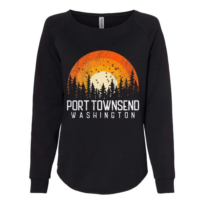 Port Townsend Washington Wa Retro 70s 80s Womens California Wash Sweatshirt