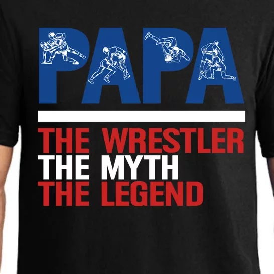 Papa The Wrestler Myth Legend Coach Professional Wrestling Gift Pajama Set