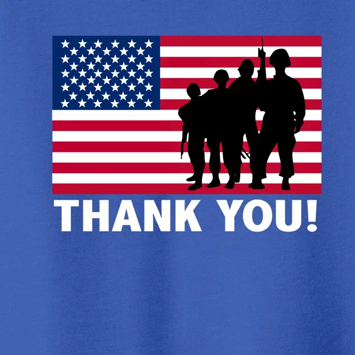 Patriotic Thank You Veterans Memorial Day Veterans Day Meaningful Gift Toddler T-Shirt