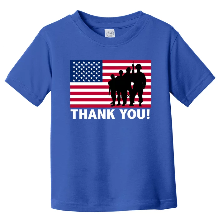 Patriotic Thank You Veterans Memorial Day Veterans Day Meaningful Gift Toddler T-Shirt