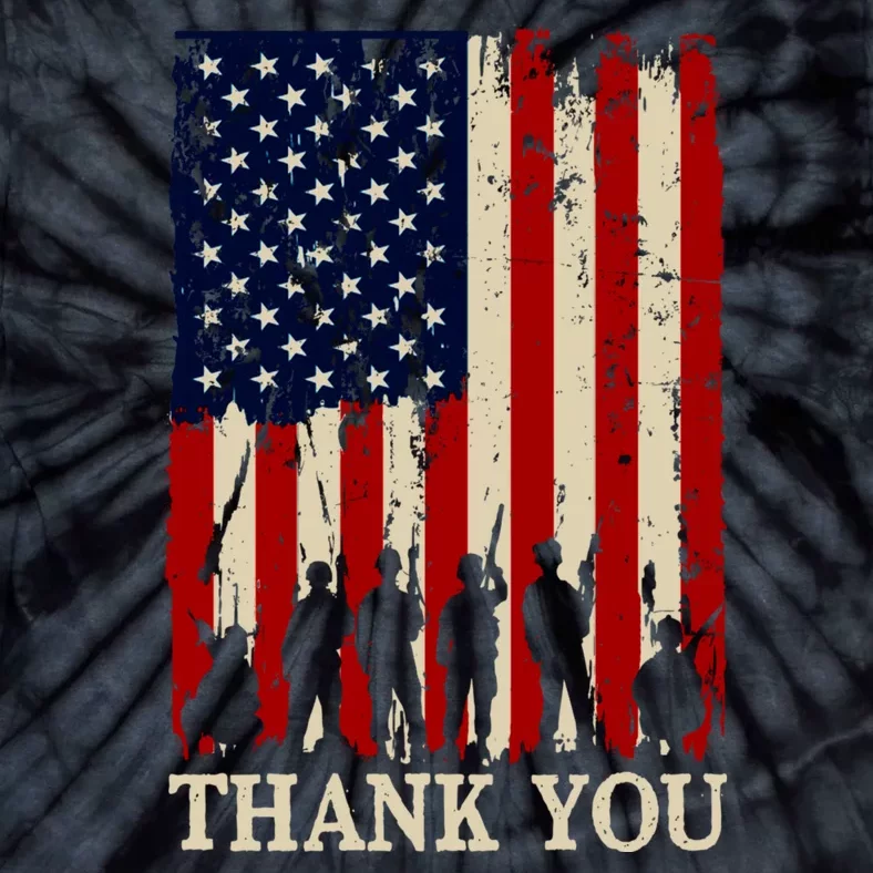 Patriotic Thank You Veterans Day American Flag Gifts Tie-Dye T-Shirt