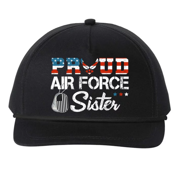 Proud US Air Force Sister Military Veteran Snapback Five-Panel Rope Hat