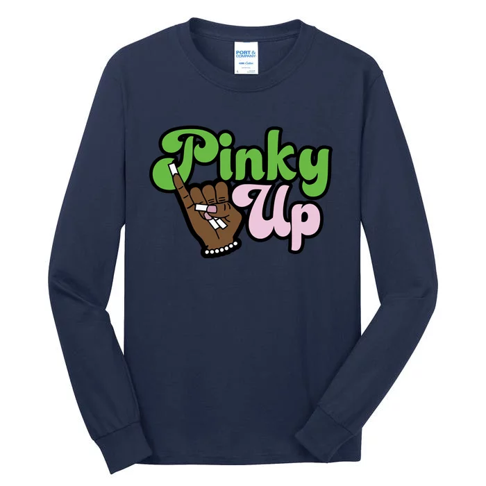 Pinky Up Aka Inspired Greek Sorority Tall Long Sleeve T-Shirt