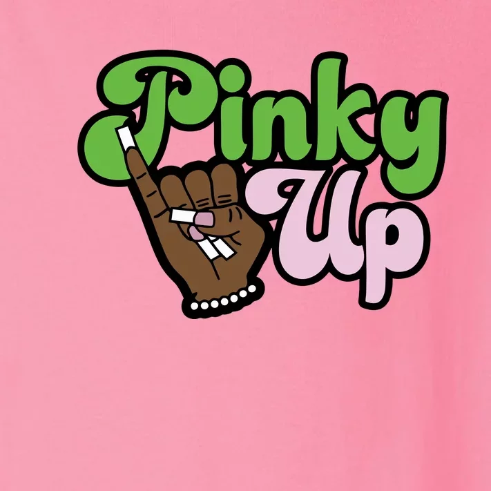 Pinky Up Aka Inspired Greek Sorority Toddler Long Sleeve Shirt