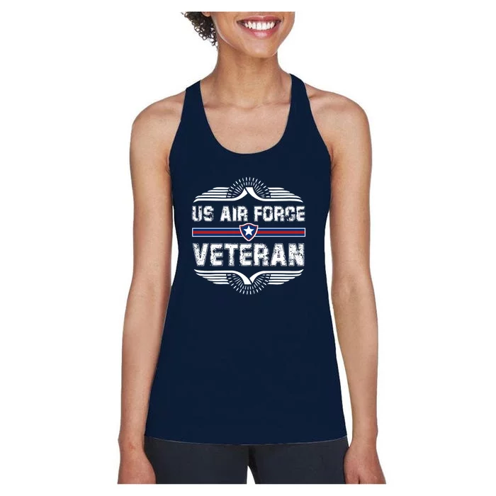 Proud US Air Force Veteran Women's Racerback Tank