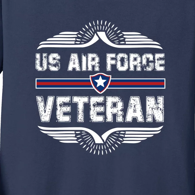 Proud US Air Force Veteran Kids Long Sleeve Shirt