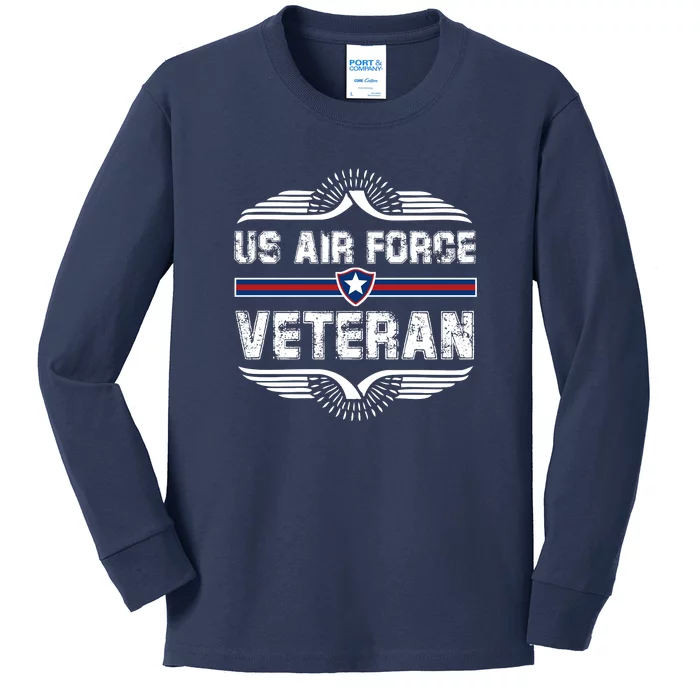 Proud US Air Force Veteran Kids Long Sleeve Shirt