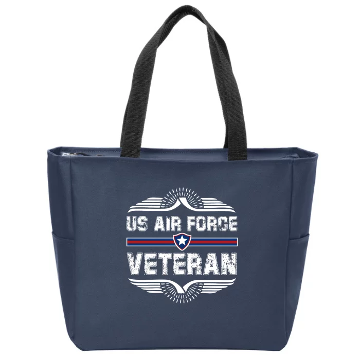 Proud US Air Force Veteran Zip Tote Bag