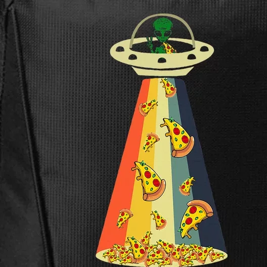 Pizza Ufo Alien Eating Pizza A Ufo Extraterrestrial City Backpack