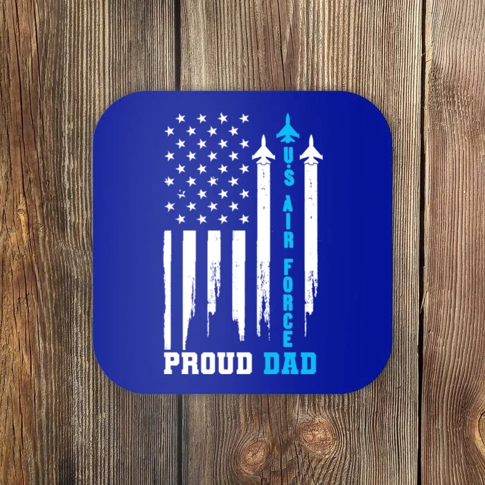 Proud Us Air Force Dad Rocket America Flag Father's Day Gift Meaningful Gift Coaster