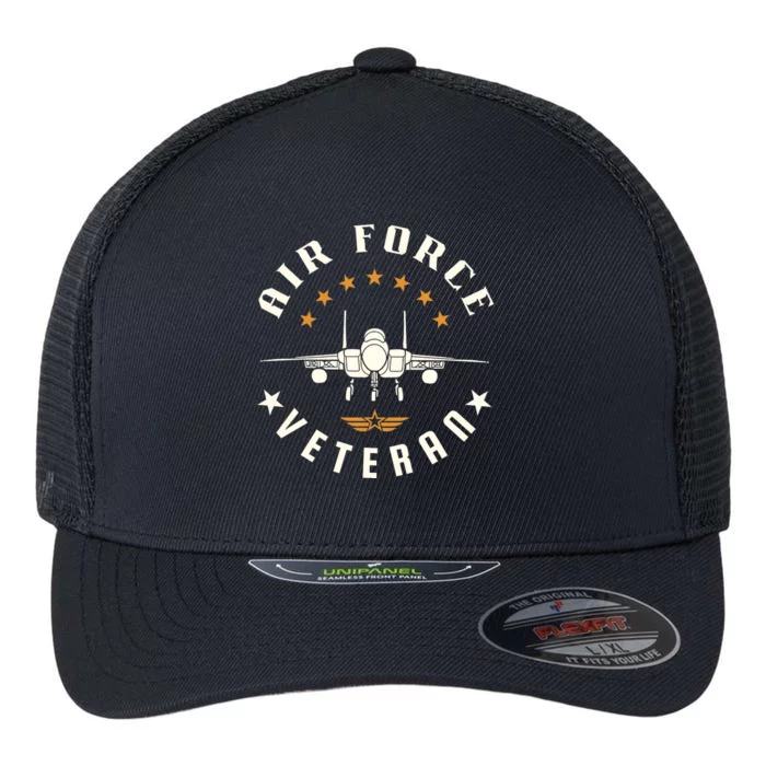 Proud US Air Force Veteran Flexfit Unipanel Trucker Cap