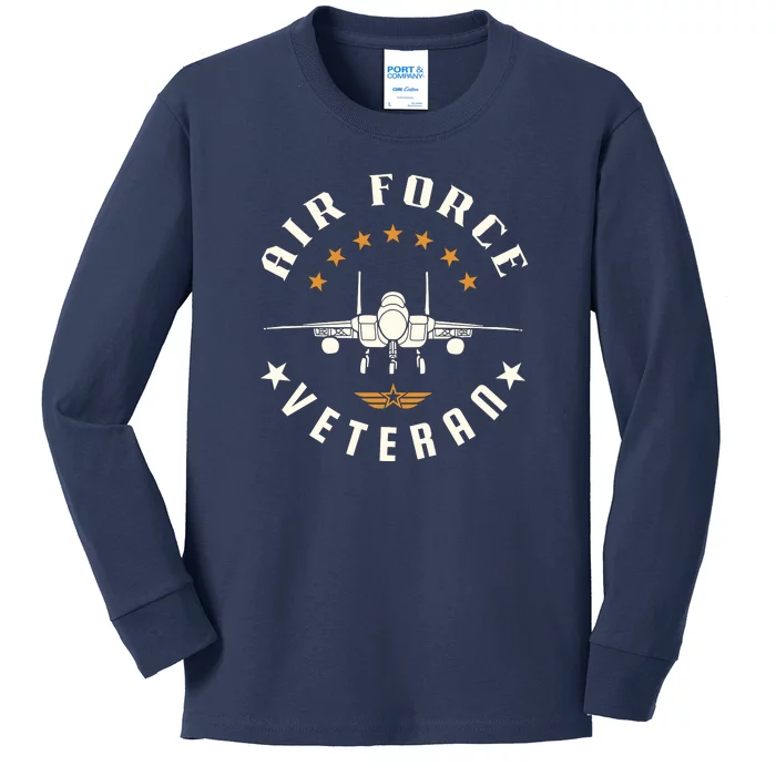 Proud US Air Force Veteran Kids Long Sleeve Shirt