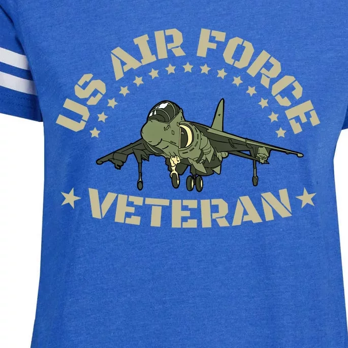 Proud Us Airforce Veteran Enza Ladies Jersey Football T-Shirt