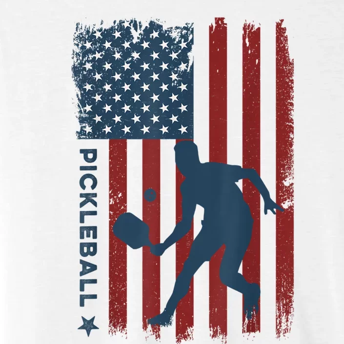 Pickleball Usa American Flag Pickle Ball Player ChromaSoft Performance T-Shirt