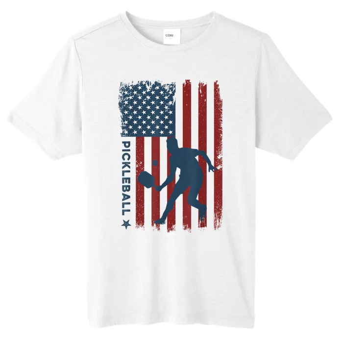 Pickleball Usa American Flag Pickle Ball Player ChromaSoft Performance T-Shirt