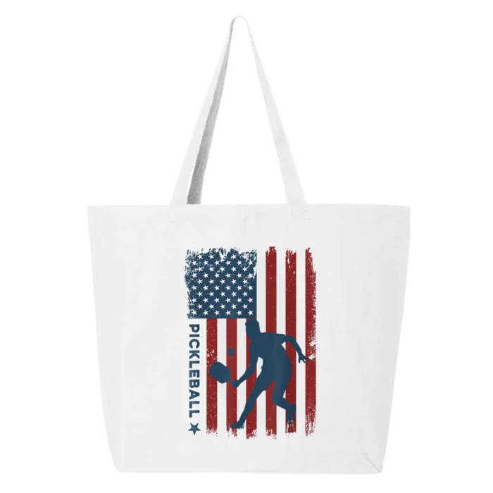 Pickleball Usa American Flag Pickle Ball Player 25L Jumbo Tote