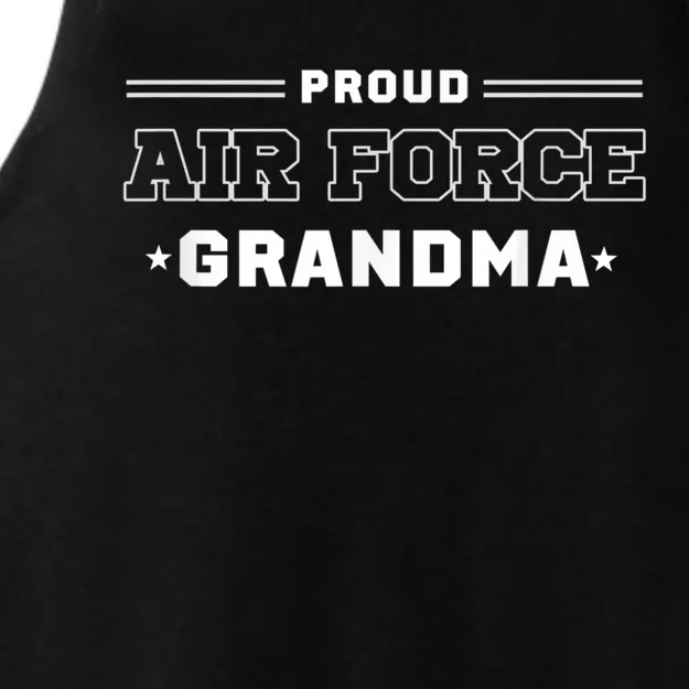 Proud US Air Force Grandma Military Pride Ladies Tri-Blend Wicking Tank