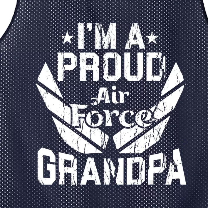 Proud Us Air Force Grandpa Veteran Granddad Grandfather Mesh Reversible Basketball Jersey Tank