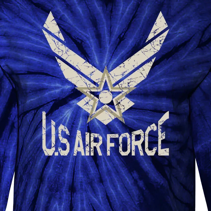 Proud US Air Force Veteran Tie-Dye Long Sleeve Shirt