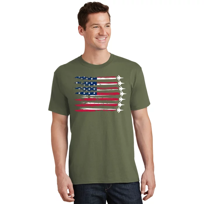 Patriotic USA American Flag Air Show Jets T-Shirt