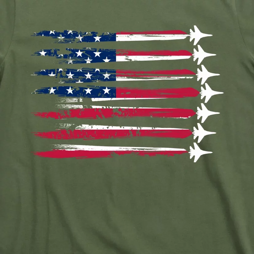 Patriotic USA American Flag Air Show Jets T-Shirt