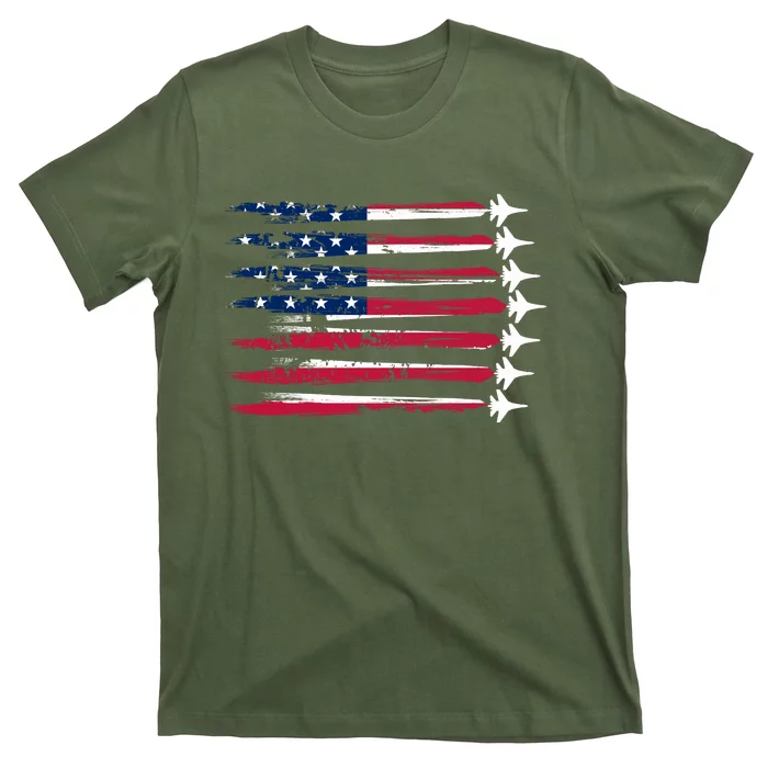 Patriotic USA American Flag Air Show Jets T-Shirt