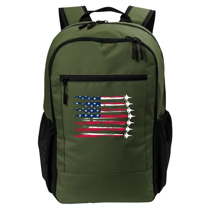 Patriotic USA American Flag Air Show Jets Daily Commute Backpack