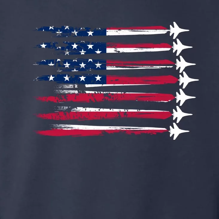 Patriotic USA American Flag Air Show Jets Toddler Hoodie