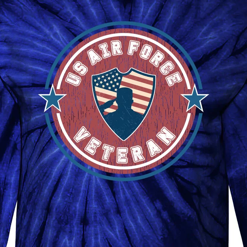 Proud US Air Force Veteran Tie-Dye Long Sleeve Shirt