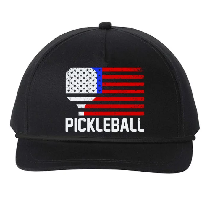 Pickeball USA American Flag Snapback Five-Panel Rope Hat