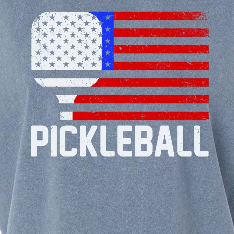 Pickeball USA American Flag Garment-Dyed Women's Muscle Tee