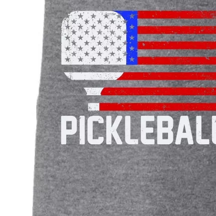 Pickeball USA American Flag Doggie 3-End Fleece Hoodie