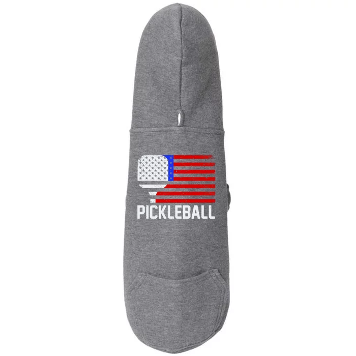 Pickeball USA American Flag Doggie 3-End Fleece Hoodie