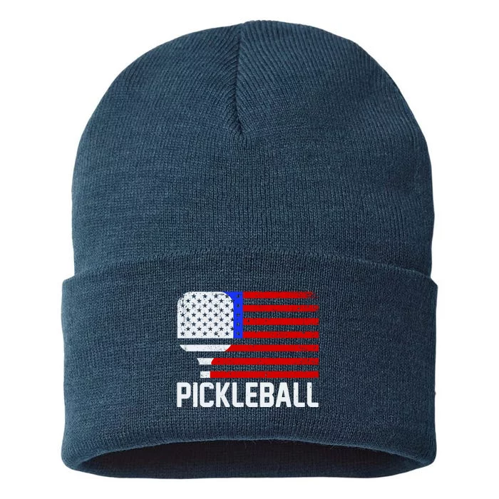 Pickeball USA American Flag Sustainable Knit Beanie