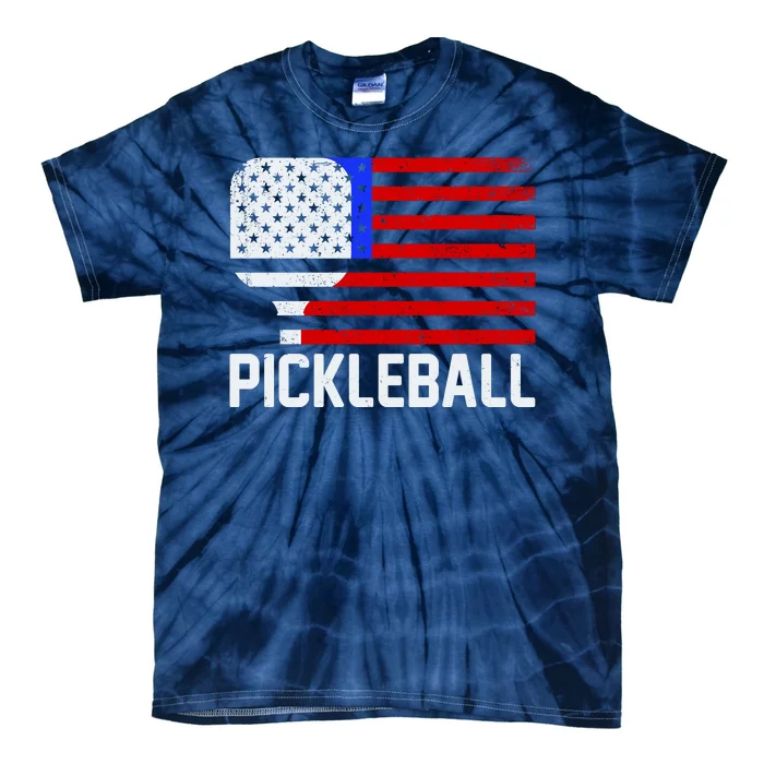 Pickeball USA American Flag Tie-Dye T-Shirt