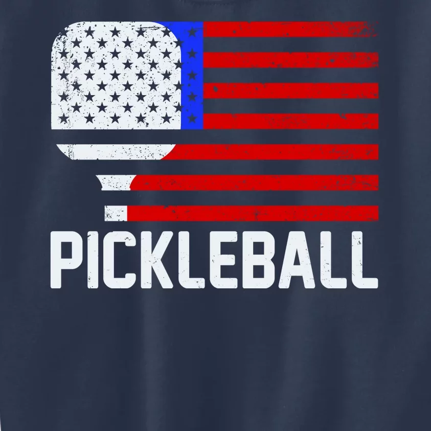 Pickeball USA American Flag Kids Sweatshirt