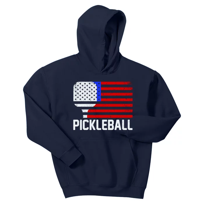 Pickeball USA American Flag Kids Hoodie