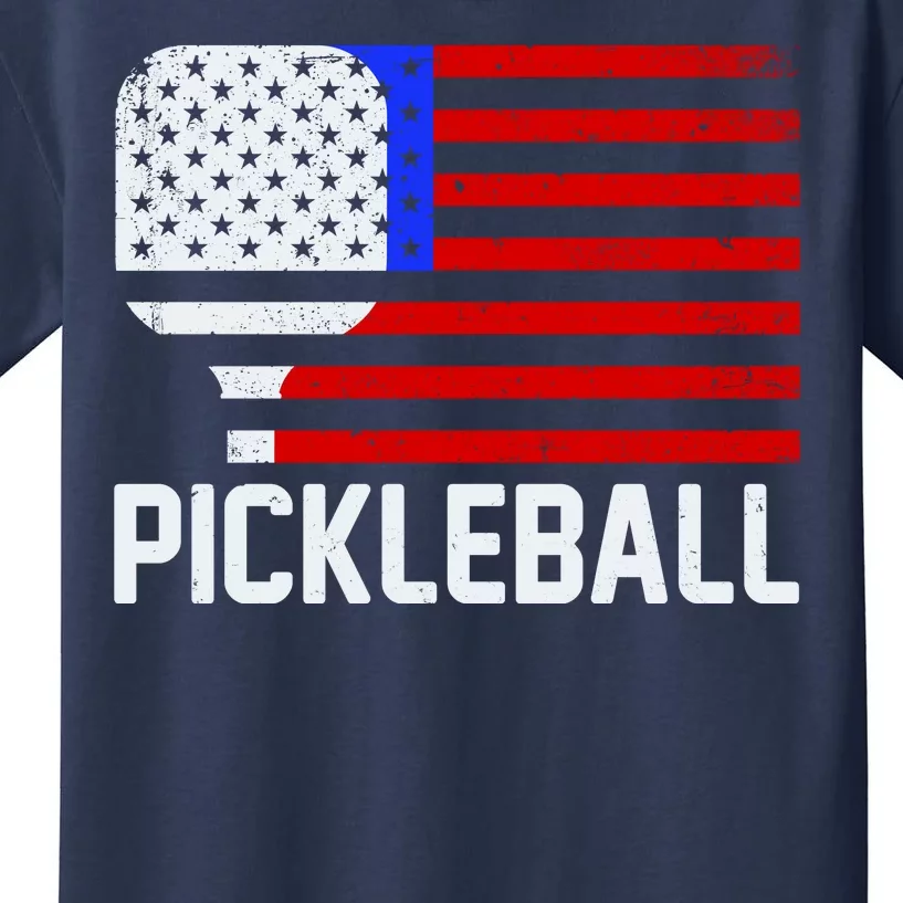 Pickeball USA American Flag Kids T-Shirt