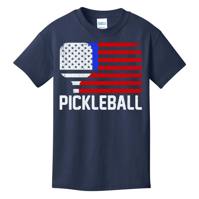 Pickeball USA American Flag Kids T-Shirt