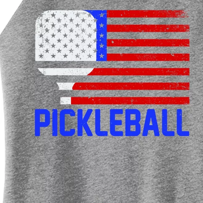 Pickeball USA American Flag Women’s Perfect Tri Rocker Tank