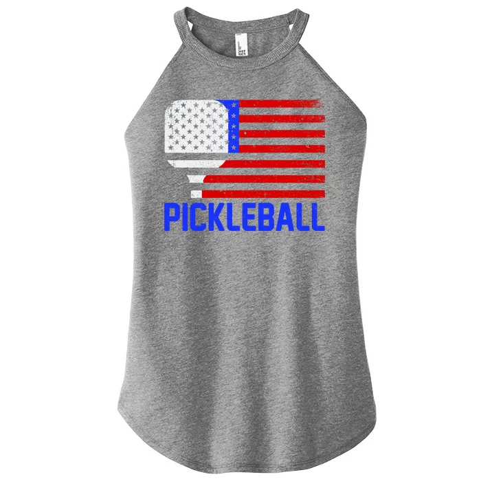 Pickeball USA American Flag Women’s Perfect Tri Rocker Tank