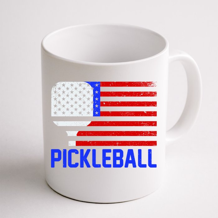 Pickeball USA American Flag Front & Back Coffee Mug