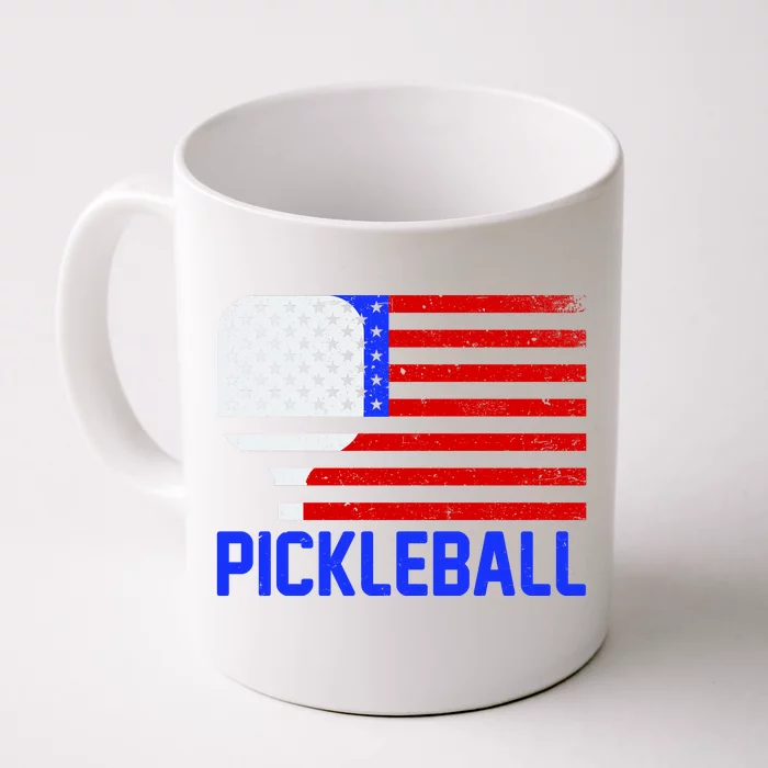 Pickeball USA American Flag Front & Back Coffee Mug