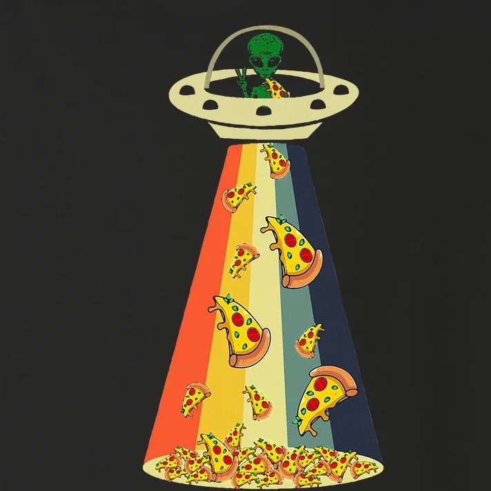 Pizza Ufo Alien Eating Pizza A Ufo Extraterrestrial Toddler Long Sleeve Shirt