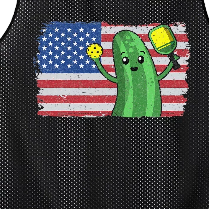 Pickleball US American Flag Pickle With Paddle Pickle Ball Mesh Reversible Basketball Jersey Tank