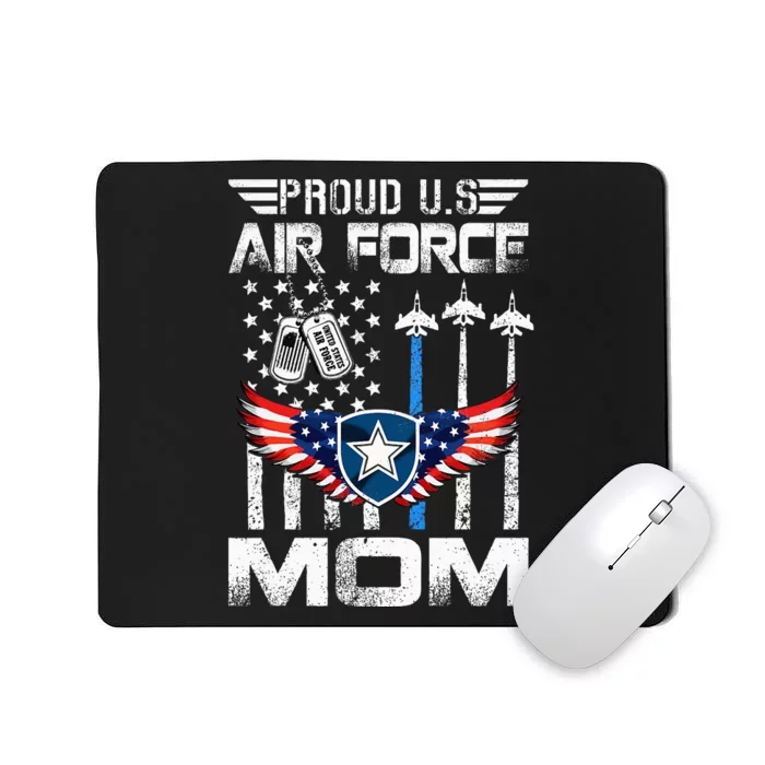 Proud U.S A.Ir Force Mom Flag Graduation Mom Mousepad