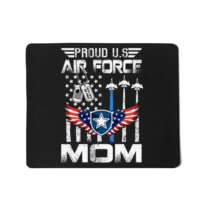 Proud U.S A.Ir Force Mom Flag Graduation Mom Mousepad