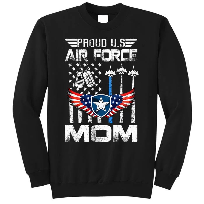 Proud U.S A.Ir Force Mom Flag Graduation Mom Tall Sweatshirt